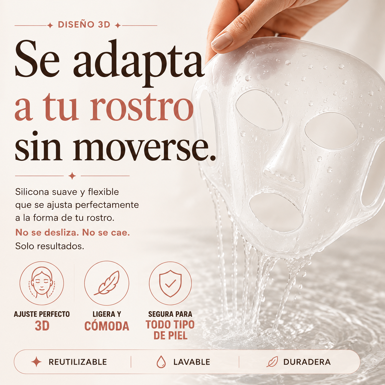 HydraSeal™ | Máscara de Silicona Reutilizable