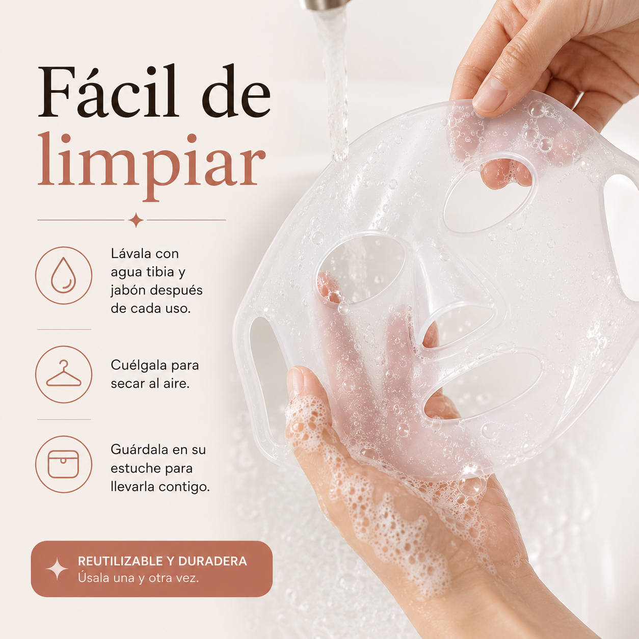 HydraSeal™ | Máscara de Silicona Reutilizable